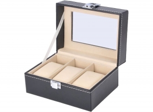 Horlogebox-Horlogedoos-Voor3Horloges-Zwart