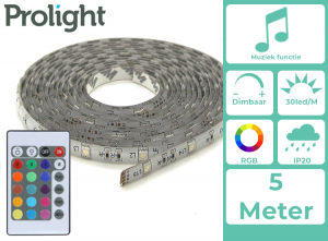 ProlightLED-Strip-Multicolour-5Meter-MetAfstandsbedieningenMuzieksynchronisatie