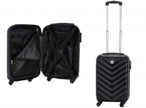 SunsetLuggaeHandbagagekoffer-Reiskoffer-Trolley-Zwart