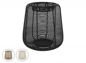 JENSLivingLantaarnSil-GlasMetaal-16of22cm-ZwartTaupeWit