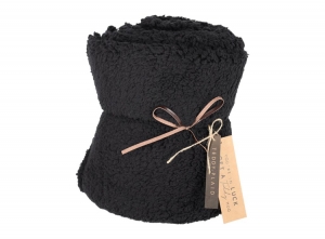 JENSLivingTeddyplaid-Deken-Polyester-160x120cm-Zwart