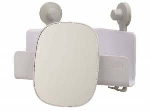 JosephJosephEasyStore-Doucherek-MetSpiegel-Hoek-Grijs