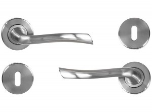 LineaBertomaniDeurklink-InclusiefRozet-AluminiumVernikkeld