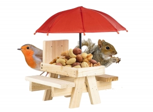 HIEekhoornvoederhuisje-MetParaplu-Beige