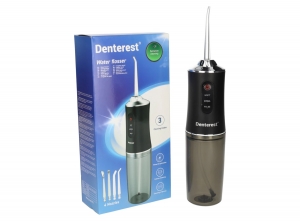 DenterestWaterflosser-220ml-3standen-Oplaadbaar-Zwart