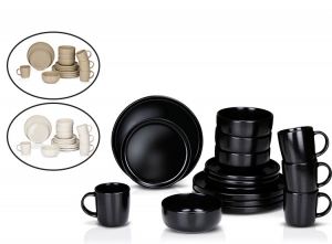 AlpinaServiesset16-Delig-Bordenset4Persoons-ZwartCremeZand