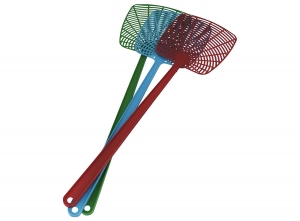 Vliegenmepper3Stuks50cm-GroenRoodenBlauw