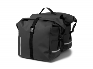 NorlanderTarpaulinDubbeleRolFietstas-Zwart