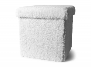 SENZAPoefmetopbergruimte-Opvouwbaar-Teddy-Wit