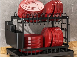 FEDECAfdruiprek2laags-Bestekbak-Metaal-Zwart