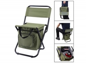 JONSKACampingstoelmetKoeltas-Vouwstoel-32x31x58cm-Groen