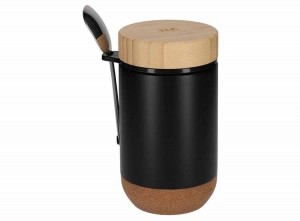 JENSLivingThermosbekermetLepelJake-400ML-Zwart