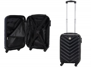 SunsetLuggaeHandbagagekoffer-Reiskoffer-Trolley-Zwart