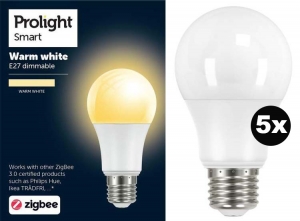 ProlightZigbeeSmartLedLampE27-Warmwhite-5stuks
