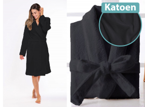 ZydanteWellnessBadjas-Katoen-MaatS-Zwart