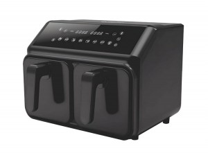 MichelinoDubbeleAirfryer-AirfryerXXL-4x4Liter-2200W-Zwart
