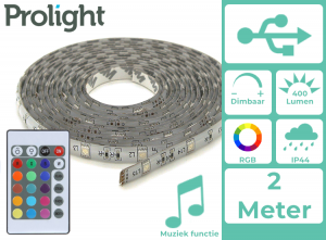 ProlightLED-Strip-Multicolour-2Meter-MetAfstandsbediening-IP44
