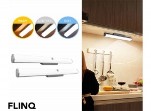 2FlinQVerstelbareKastverlichtingmetBewegingsensor-Keukenverlichting-OplaadbaarDraadloos-21cm-Wit