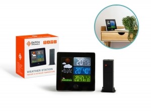 DutchOriginalsWeerstation-InclusiefBuitensensor-DigitaalDisplay-Zwart