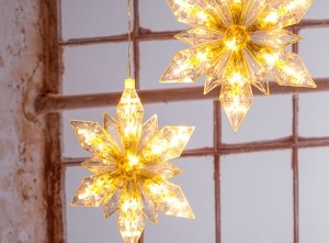 KerststerrenmetLEDverlichting-2stuks