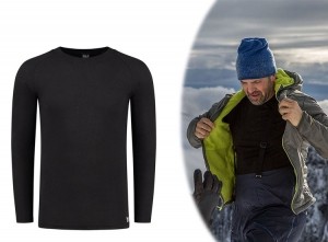 ThermoshirtHeren-ThermoOndergoed-Zwart-Thermokleding