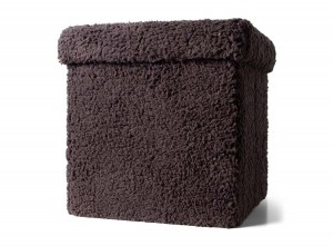 SENZAOpvouwbareTeddyPoefAntraciet-38x38x38cm