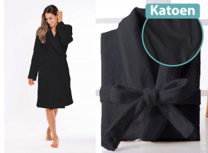 ZydanteWellnessBadjas-Katoen-MaatS-Zwart