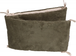 MamaLoesVeloursRibGroen30x180cmBedbumper