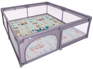 BabygoGreyXLBallenbakmetBodemmatras