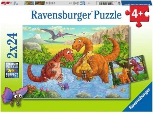 SpelendeDinosPuzzel2x24stukjes