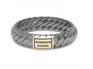 BUDDHATOBUDDHA125BRSG16-BenXSRingBlackRhodiumShineGold14Kt-Ring