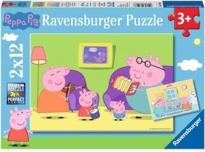ThuisbijPeppaPigPuzzel2x12stukjes