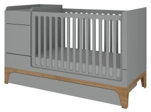 BellamyUPGrey70x120160cm2-in-1MeegroeiLedikantenCommodeinclLade