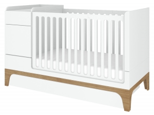 BellamyUPWhite70x120160cm2-in-1MeegroeiLedikantenCommodeinclLade