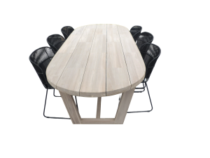 SetvanLaurentafel270x110x76cmteakageden6Fayestoellavainclkussen-Yoi