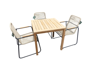 SetvanTrentotafel80x80x75teaken4Wasabistoelennaturelinclkussen-Yoi