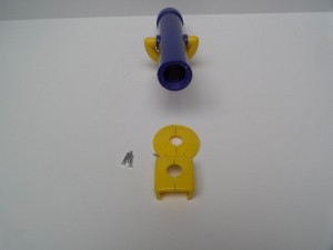 Telescoopinkunststoflengte310mminclschroevenblauw-Hermic