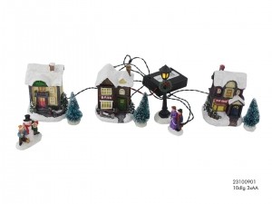 Kerstdorppolymetverlichting10-delig-Hit