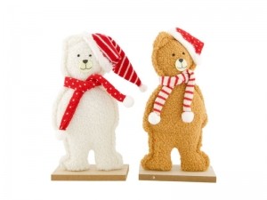 Figurineteddybearfabricplywood20x6x49cmC2FSC100-Dijknaturalcollections