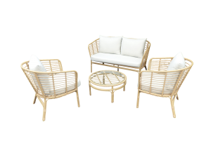 Kuchingloungesetlightbambooinclroyalsandkussens-Eurofleuraanbieding