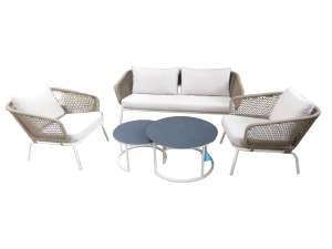 Eagleloungesetoysterinclnaturaltaupekussens-Eurofleuraanbieding