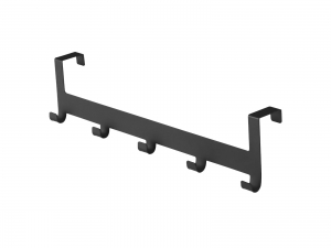 DeurkapstokLEOSmet5hakenzwart