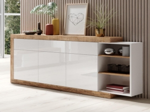 DressoirSINO3deuren3ladeseikhoogglanswit