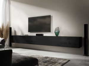 Tv-meubelKINGSTON2klapdeuren280cmzwarteeik