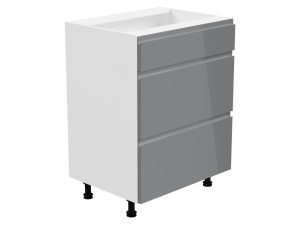 KeukenkastASPAS3lades60cmwithoogglansgrijs