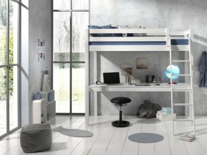 HoogslaperPinometbureaublad90x200cm-Wit