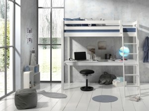 HoogslaperPinometbureaublad90x200cm-Wit