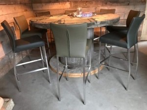 Setvan4lerenbarstoelen-groenleer-EchtleerModernontdekdeveleLeersoortenenKleurenbijShopX