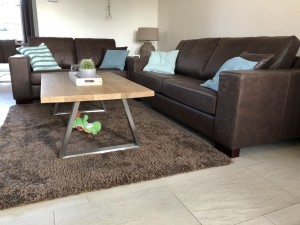 Setvan2lerenbankenmethoutenpoten-bruinleer-EchtleerModernontdekdeveleLeersoortenenKleurenbijShopX