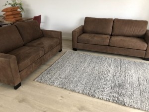 Setvan2lerenbankenmethoutenpoten-bruinleer-EchtleerModernontdekdeveleLeersoortenenKleurenbijShopX